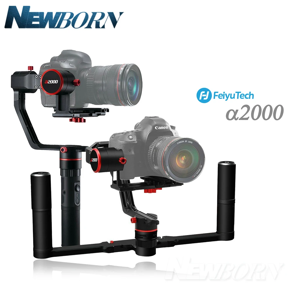 FeiyuTech FEIYU a2000 3 оси Gimbal DSLR Камера стабилизатор двойной один ручной ручка для Canon Nikon sony Pentax fuji Olympus