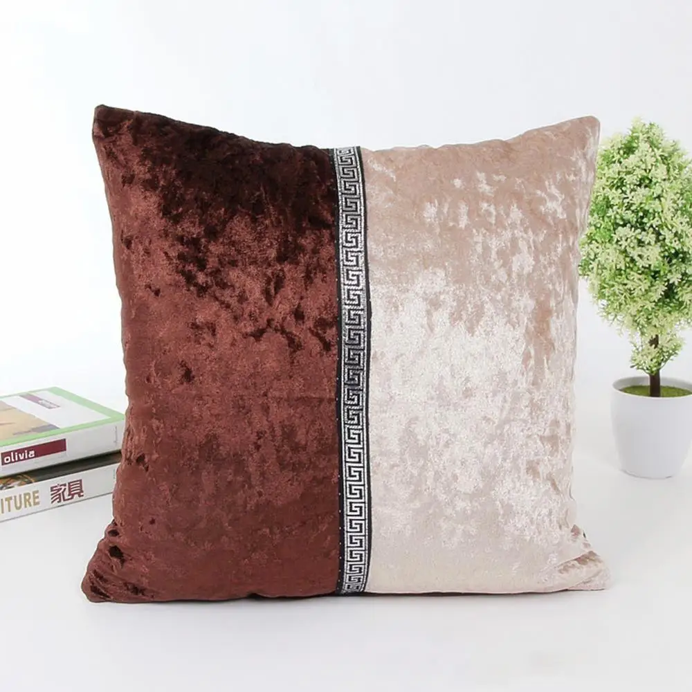 Meijuner Chair Cover Fashion Simple Stitching Pillowcase Plush Colorful Throw pillow For Sofa Weeding Party Decoration Pillow - Цвет: E