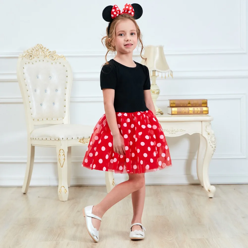 

1 year Easter birthday party dress Cosplay Minnie Mouse boy dress baby suit Girls Baby clothes 2 -7T wear