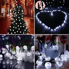 IP65 Водонепроницаемый 30 светодиодный домашний шар Сказочный светильник с питанием от солнца на открытом воздухе 100 мА шт. Солнечный Рождественский 2 в струнный вечерние светодиодный декоративный светильник s