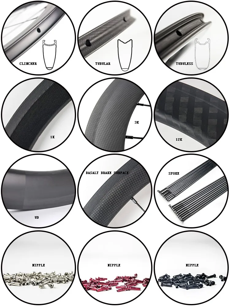 Sale Whole Sale 38/50/60/88 Clincher/Tubular Carbon Wheels Road Bike V Brake Carbon Bicycle Wheelset Front/Rear Wheel 15 Sale Whole Sale 38/50/60/88 Clincher/Tubular Carbon Wheels Road Bike V Brake Carbon Bicycle Wheelset Front/Rear Wheel 15