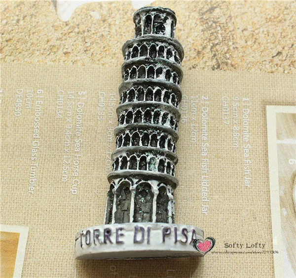 Leaning Tower of Pisa Tourist Souvenir Fridge Magnet - 3