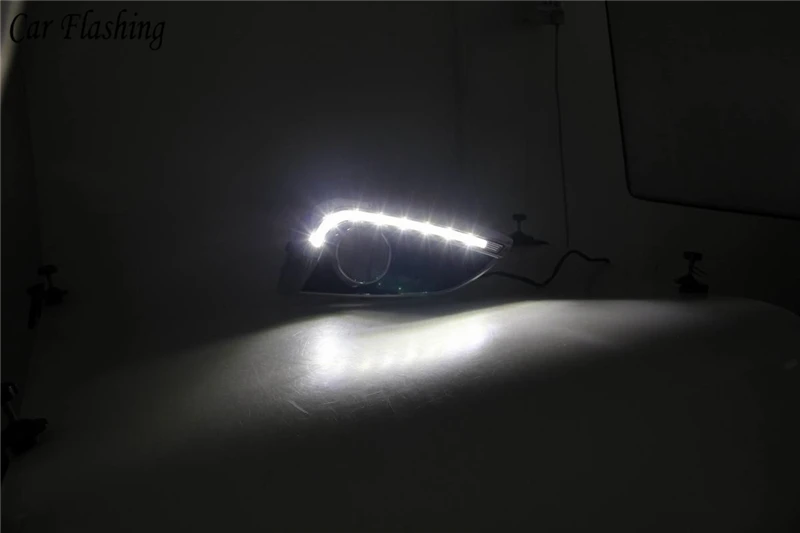 Car flashing 1Set 12V ABS LED For Hyundai IX35 ix 35 2010 2011 2012 2013 Car-styling LED DRL Daytime Running Light Waterproof