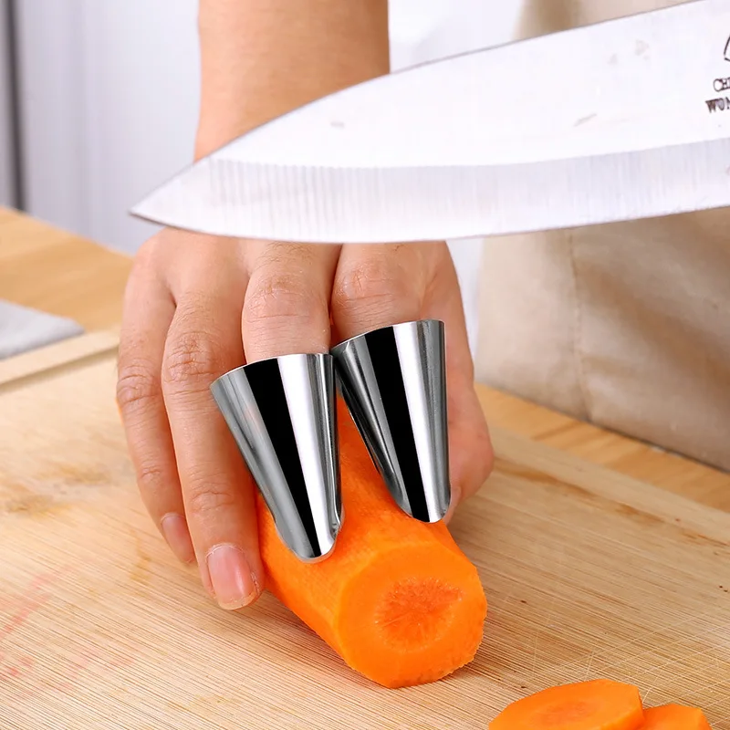 

Kitstorm 1 Pcs Stainless Steel Finger Protector Adjustable High Quality Kitchen Cooking Finger Guard Protection Tools Gadgets