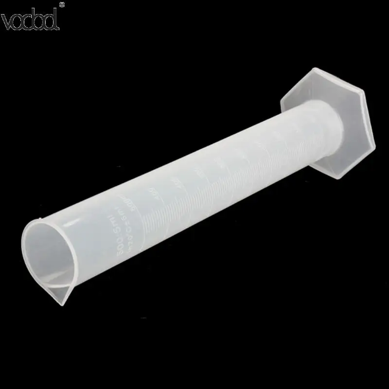 

500ml Plastic Measuring Cylinder Straight-type Laboratory Test Graduated Cylinders for Chemistry Lab Test Tools School Supplies