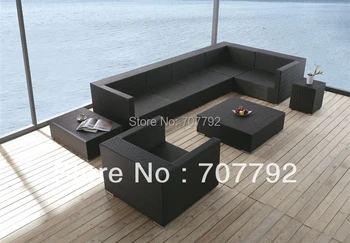 

Koro Rattan Sectional Sofa Set with Coffee Table and Matching End Tables