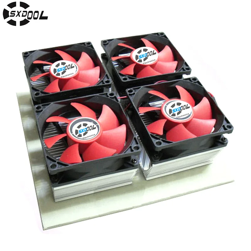 

SXDOOL Cooling Water cooling DIY cooler large heatsink 200*200mm 4chip peltier module 200W more powerful OEM customized