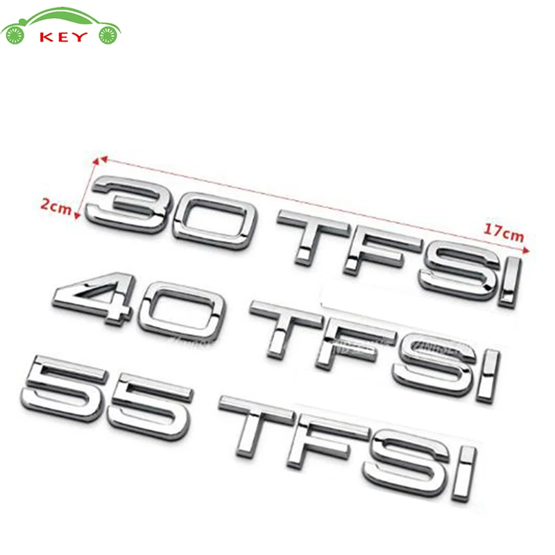 Автомобильная наклейка для Audi 30 35 40 45 50 TFSI Q3 Q7 A4L A6L A8L Quattro TT парная металлическая