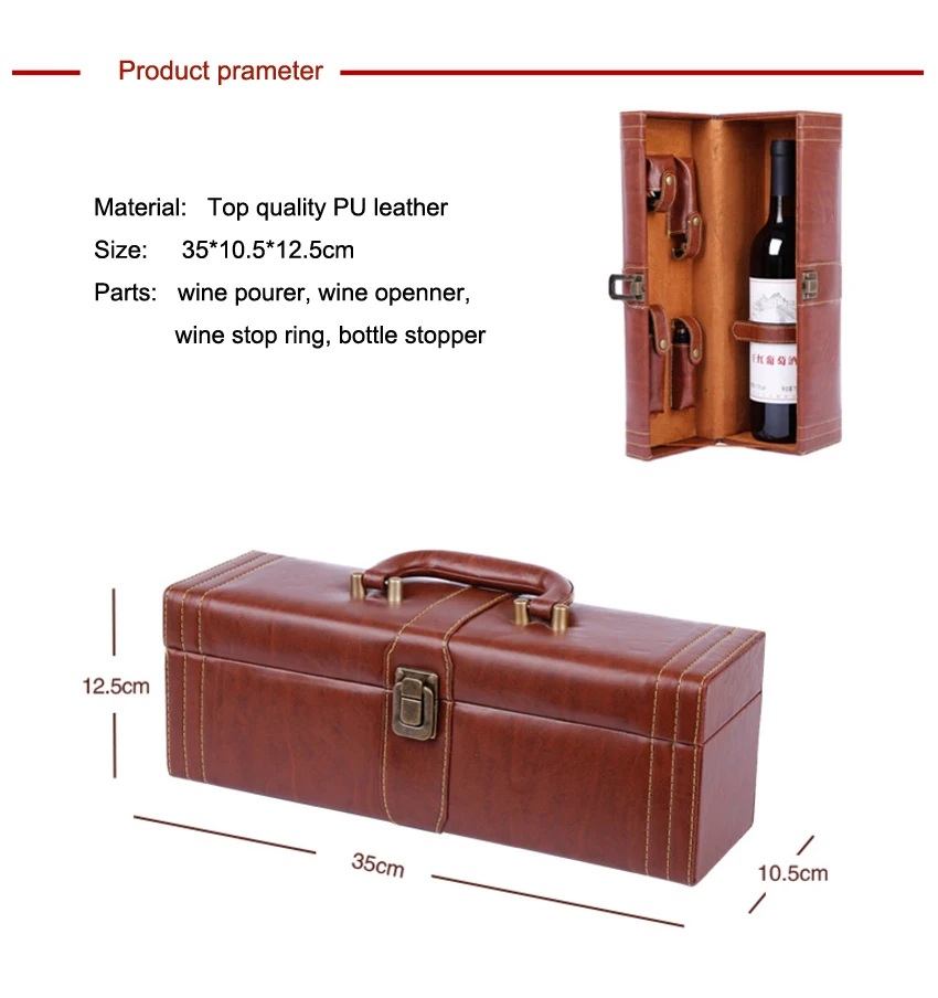 Креативная деревянная коробка для вина из искусственной кожи с инструментами для открывания дома аксессуары для кухонного бара Декор Высокое качество Винные коробки для друга подарок