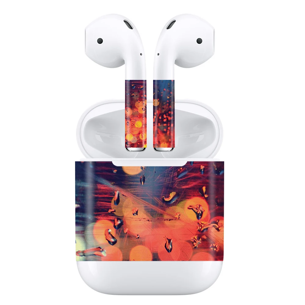 GOOYIYO-для Apple AirPods 1 2 DIY персональная наклейка наушники Проводная зарядная коробка 3M виниловая наклейка цветные аксессуары для кожи