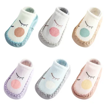 

Baby Socks Boys Girls Infant Cotton Spring Cartoon Eyes Socks Warm Anti Slip Floor Socks Leg Warmer 6 Kinds Style Suitable 0-18M