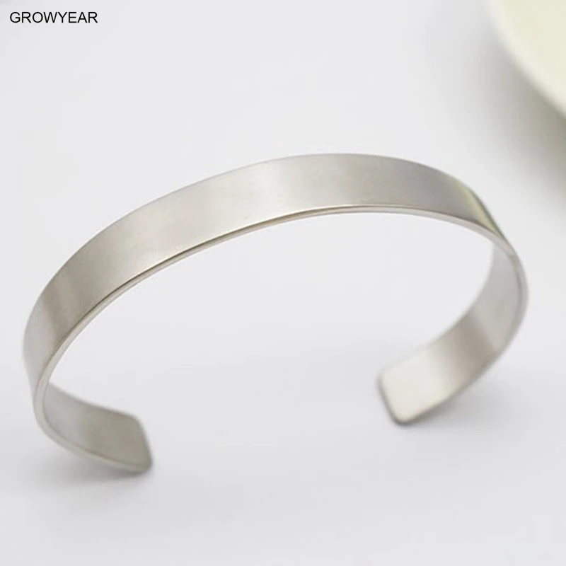 Elegante Mate Claro Pulsera De Plata Brazaletes Estilo Simple Para Mate Claro Pulsera De Plata Brazaletes