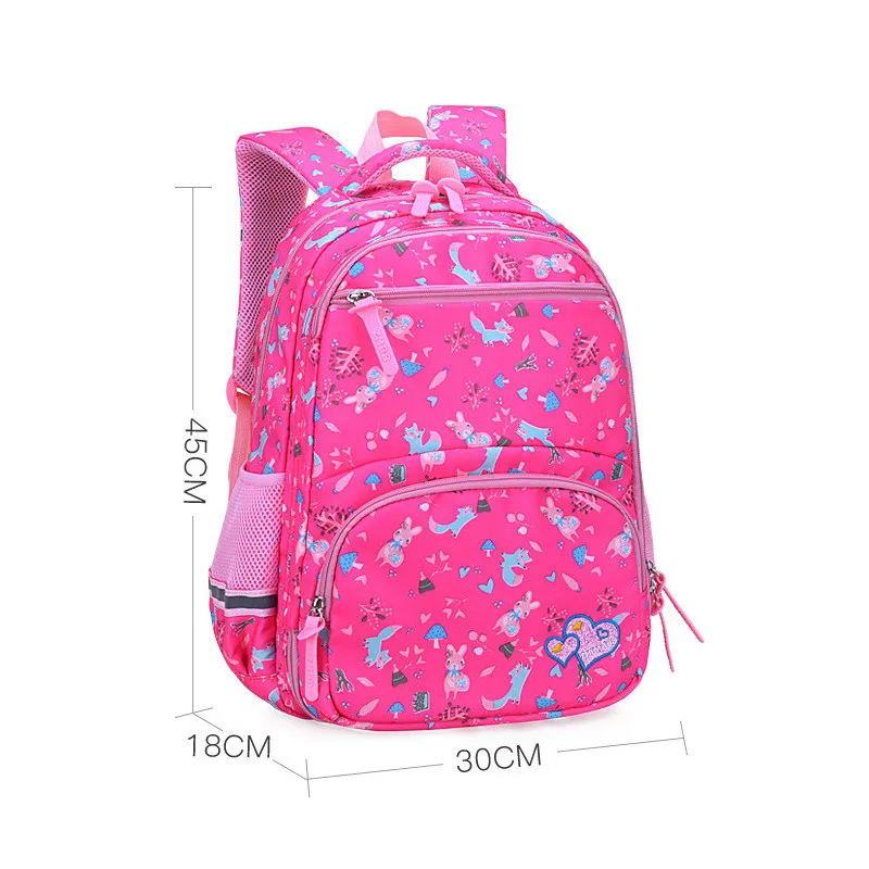 rose red large Новые школьные рюкзаки для девочек-подростков 1-6 лет, 2 размера, Большой Вместительный рюкзак для путешествий, детские школьные сумки - Цвет: rose red large