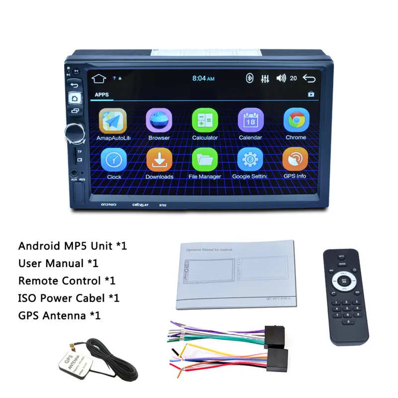Onever тонкий " 2DIN Android 5,1 Авто Bluetooth gps навигации 1080 P Автомобильный стерео MP5 MP3 Проигрыватель полностью емкостный Сенсорный экран