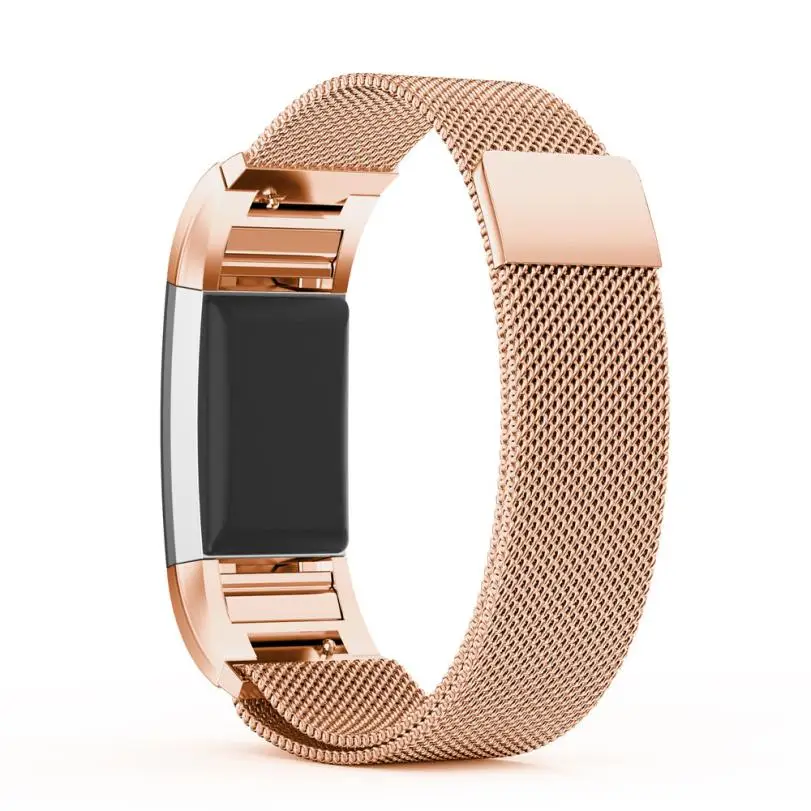 Миланские часы из нержавеющей стали ремешок браслет для FitBit Charge 2 трекер FE01 Прямая
