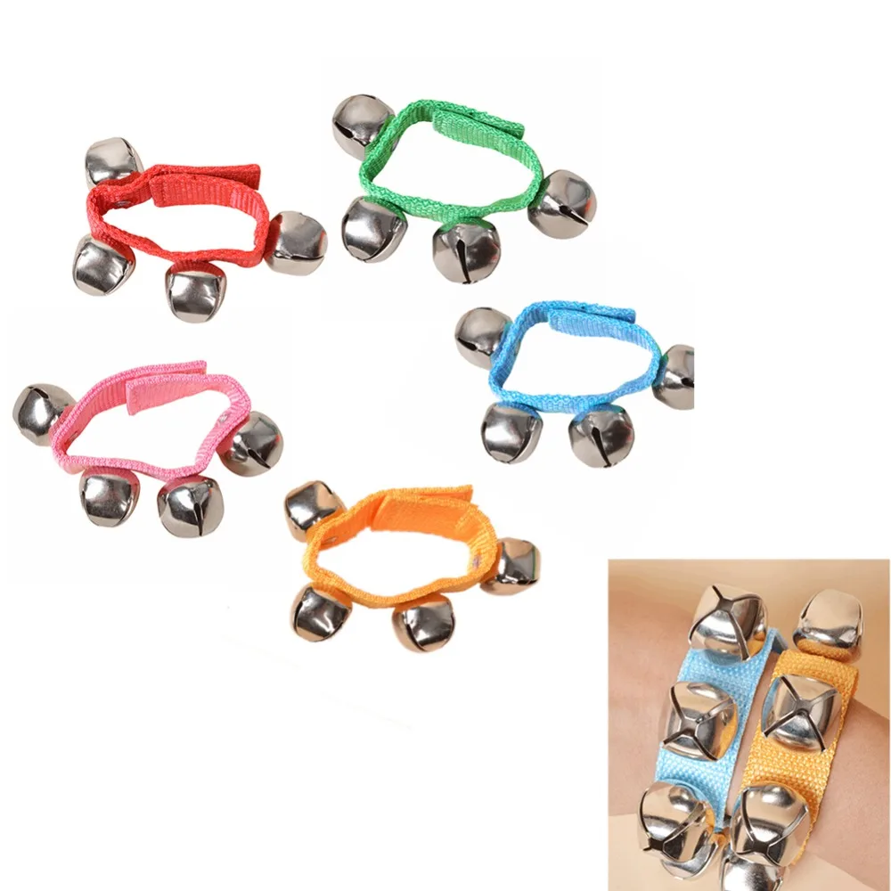 

Baby Kids Rattles Hand Wrist Foot Bell Toys Educational Dancing Accessories
