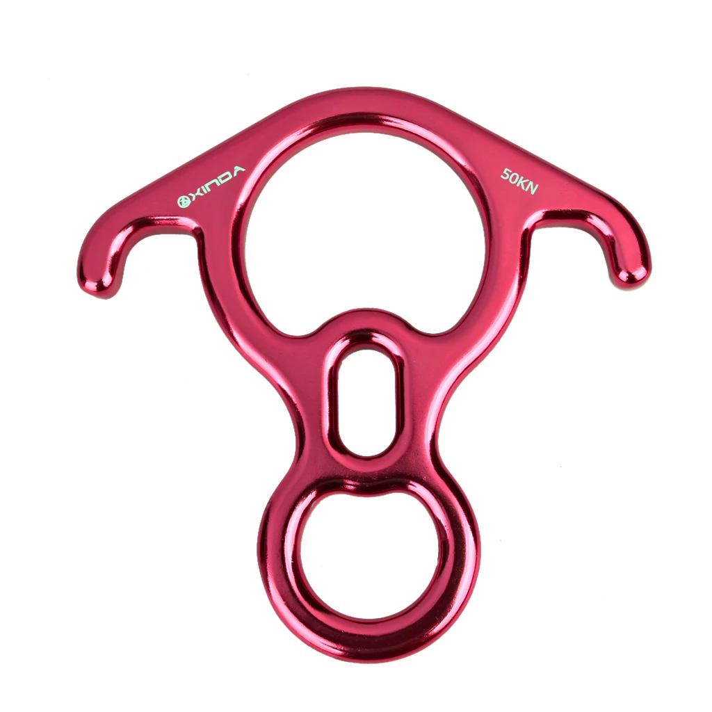 Professional Durable Alloy Figure 8 Ring Rope Descender for Climbing