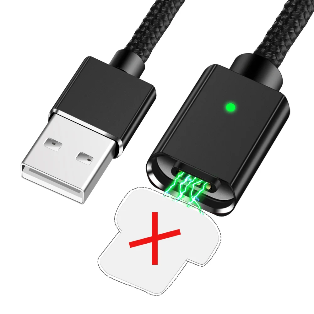 Олаф микро USB кабель Магнитный 3A кабель передачи данных для быстрой зарядки для Xiaomi Redmi Note для huawei мобильный телефон Android планшет зарядное устройство - Цвет: Only cable No Plug