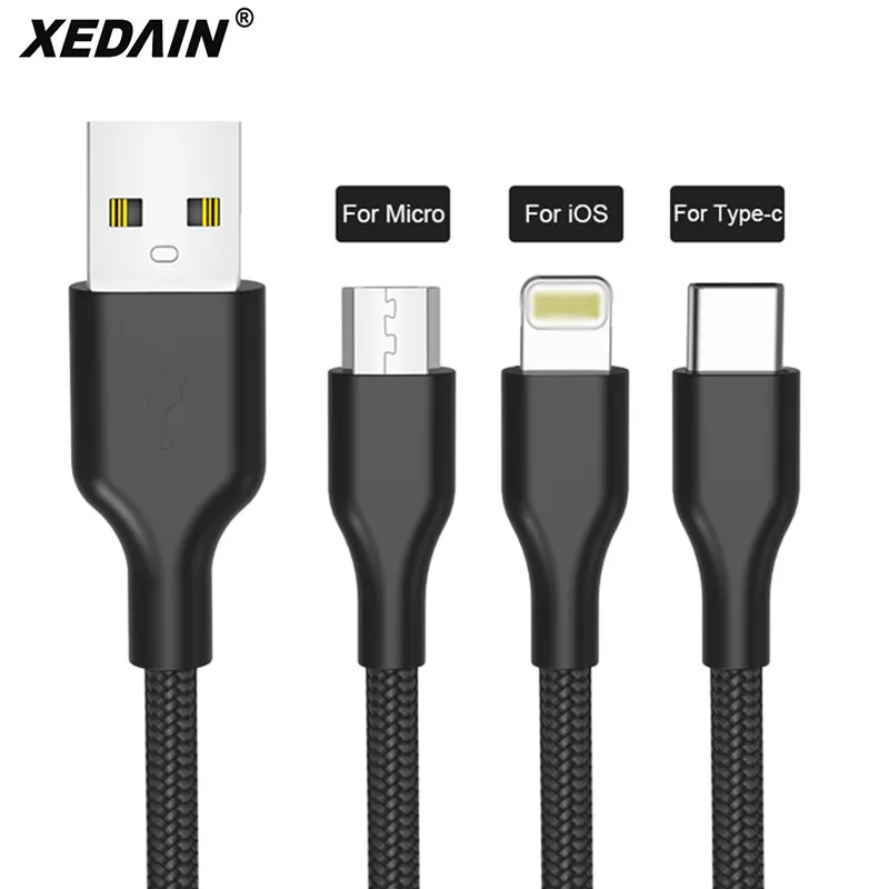

USB Charger Cable for iPhone X Fast Charging Micro Cable for Samsung Type C Data Sync Cable for Huawei Xiaomi Phone Charger Cord