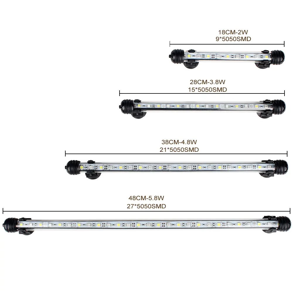 EU US Plug Aquarium Fish Tank Submersible Light font b Bulbs b font font b Tubes