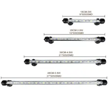 EU US Plug Aquarium Fish Tank Submersible Light Bulbs Tubes 5050 SMD RGB LED Lamp + Remote LED Aquarium Lighting free shipping