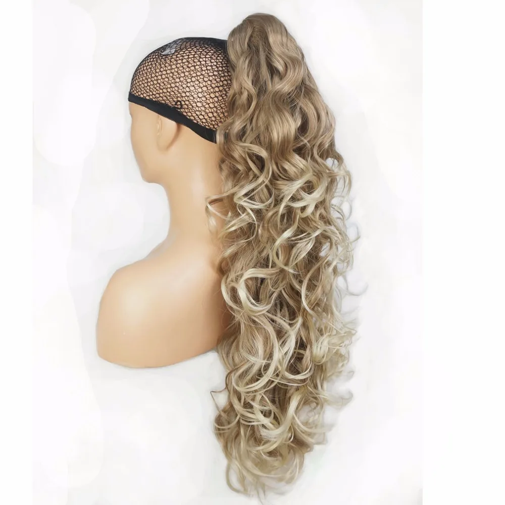 Najtaniej StrongBeauty długie kręcone klamra kucyk Hairpiece przedłużanie włosów 32 cal syntetyczne włókno termoodporne