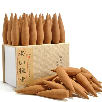 

Oversized 30 Minutes Smoke Backflow Tower Incense Cones 22 Pcs Gift Hardcover Laoshan Sandalwood Incense F $