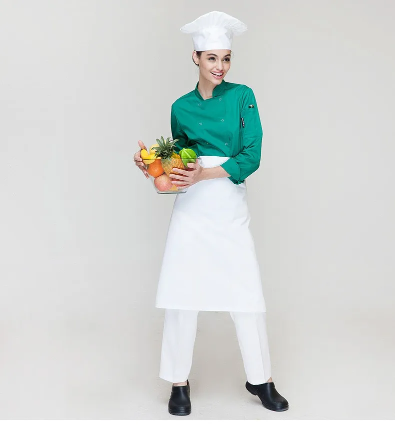 Цветной шеф повара пальто для будущих мам женские Уникальные chefwear Западная кухня куртки для поваров Великобритании отель униформа для