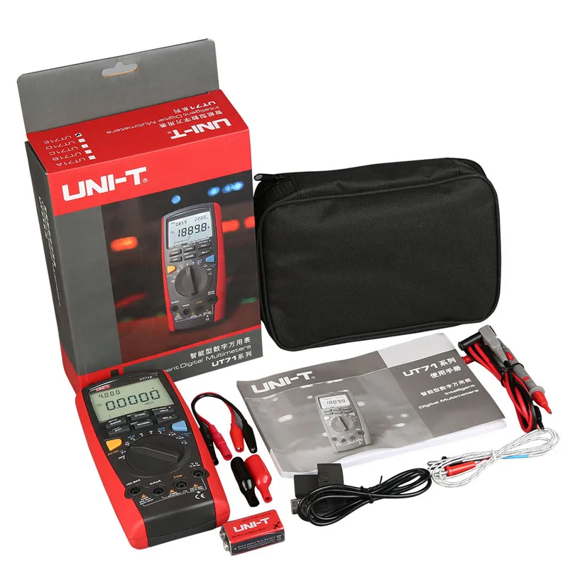 

UNI-T UT71A UT71B UT71C UT71D UT71E Digital MultiMeter Ture RMS AC DC meter Volt Ampere Ohm Capacitance Temp tester backlight