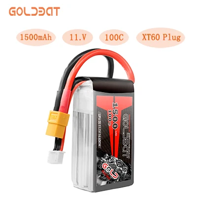 XT60 Plug GOLDBAT 1500mAh FPV Lipo батарея 3S 11,1 V батарея Lipo 3S Lipo батарея для дрона 100C софткейс с XT60 разъем для самолета FPV - Цвет: XT60 Plug