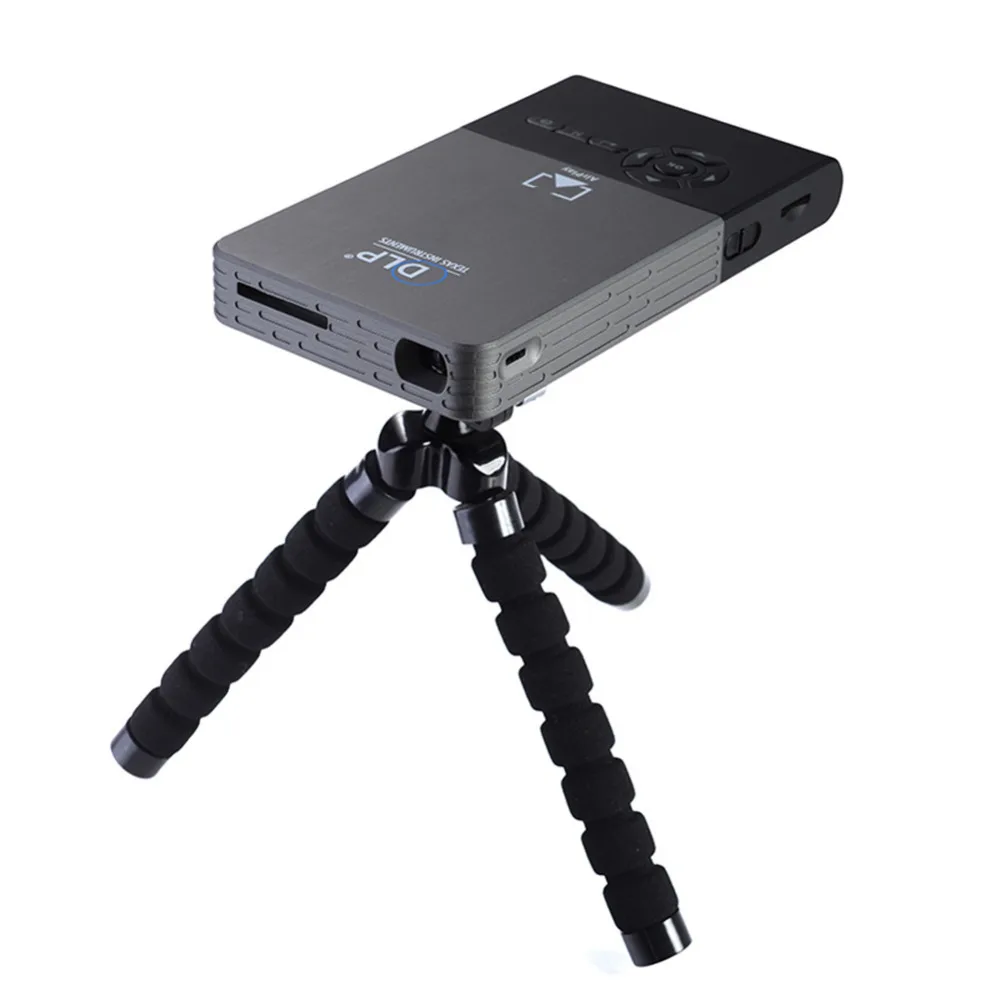2018 New Mini Smart Projector Quad-core 8GB Smart TV Box Wifi Full HD 1080P 3D Home Theater Projector Compatible for Android OS