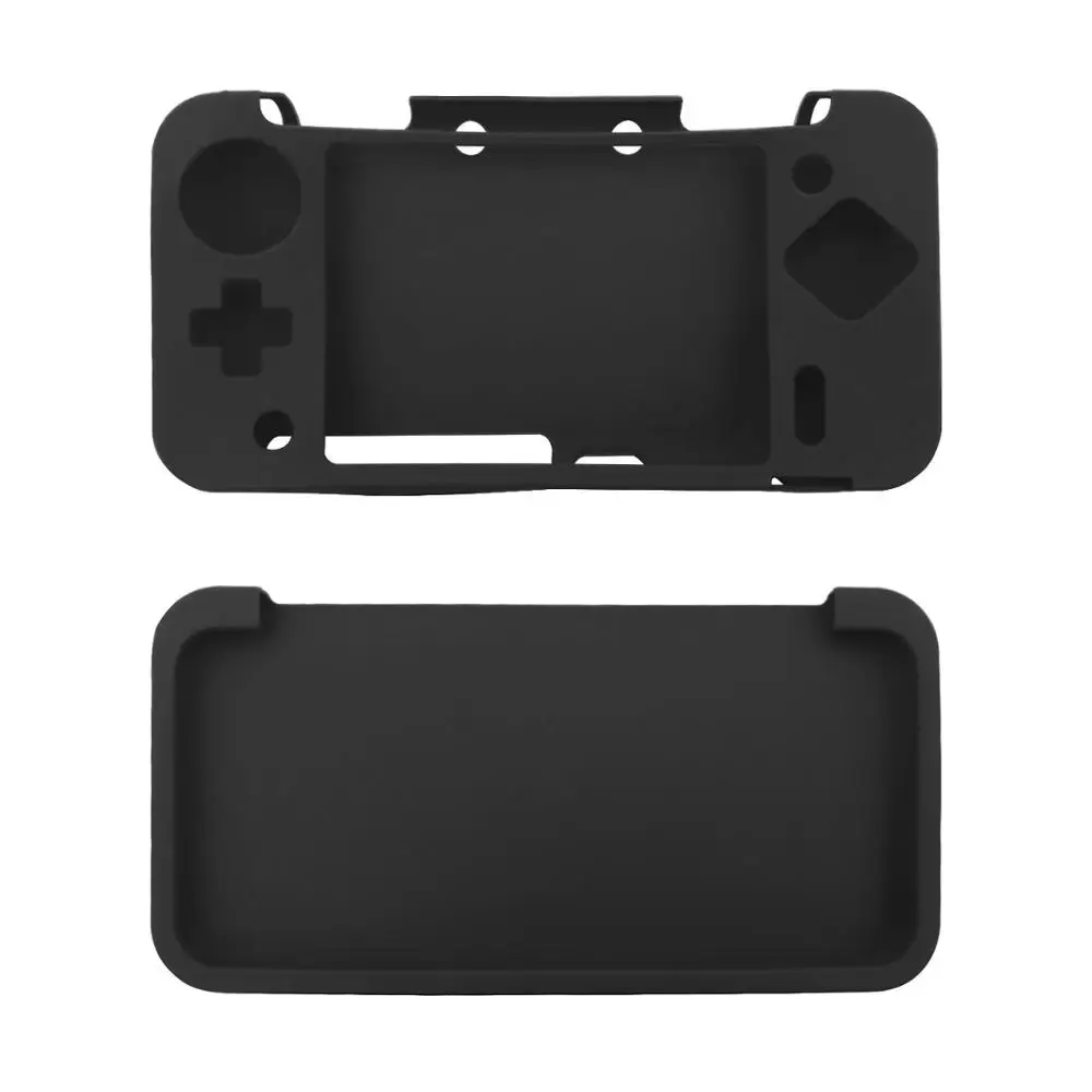 Силиконовый чехол-ручка для kingd New 2DS LL/XL пылезащитный Противоскользящий защитный силиконовый чехол с защитой от царапин аксессуары для игр - Цвет: Черный