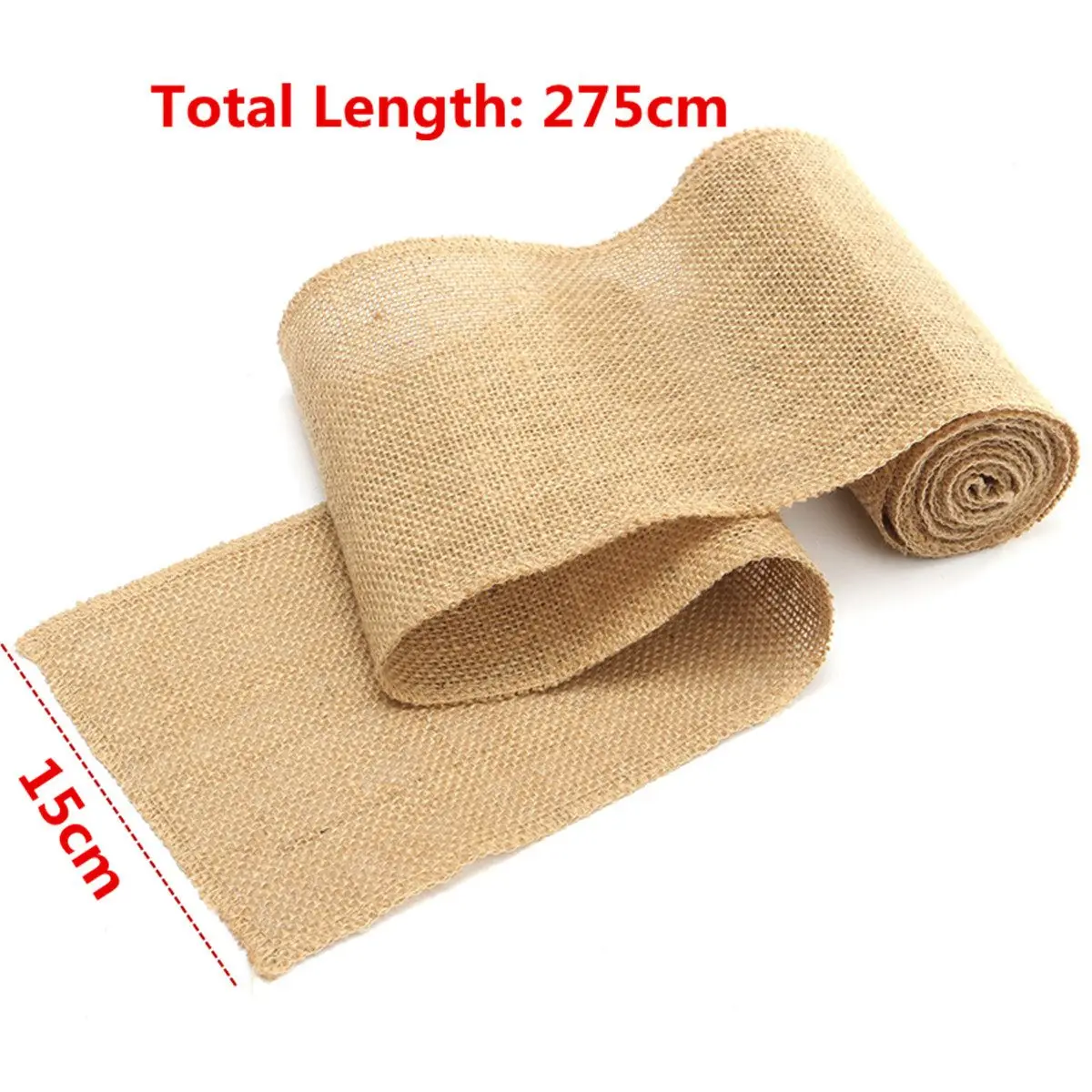 15x275 см натуральный Hessian пояса чехол для стула Луки джутовая Мешковина винтажный деревенский Свадебный декор
