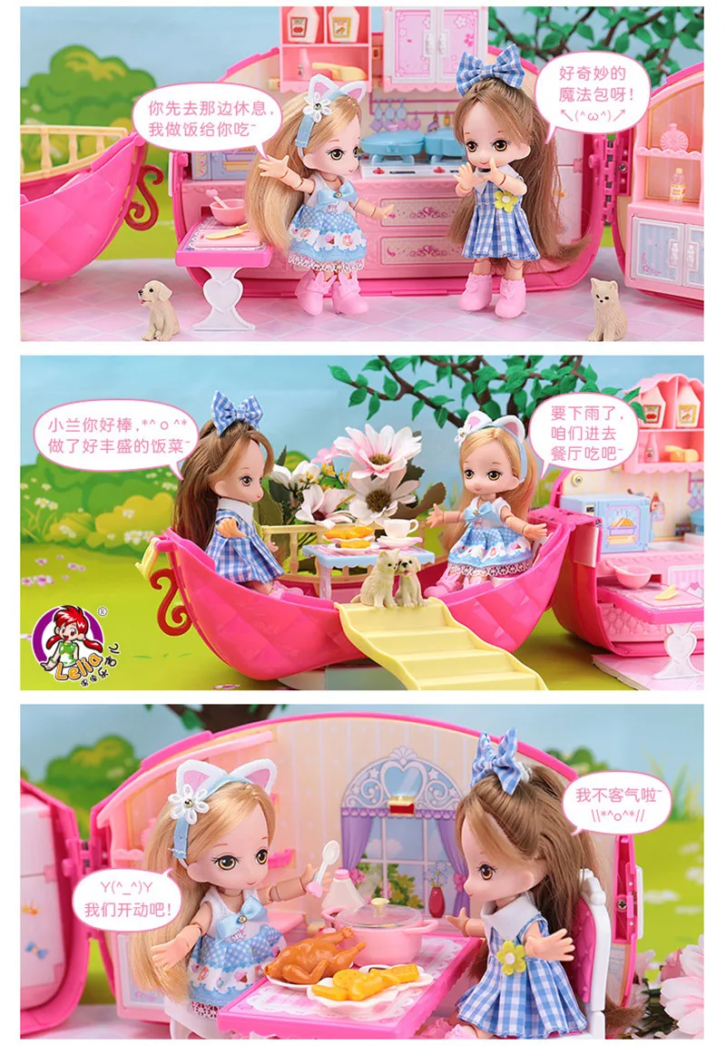 Леля Куклы игровой домик для девочек большая подарочная коробка детская Мечта Кухни миниатюрный кукольный домик игрушечная мебель