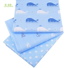 Chainho, Океан мультфильм печатных, твиловая, хлопковая ткань, для DIY квилтинга Вышивание ребенка и детей простыни, подушки, подушки, игрушки материал