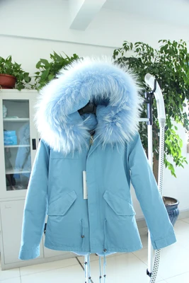 Женская зимняя куртка с капюшоном большим воротником из меха енота|winter jacket coat