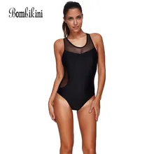 Слитный купальник из тюля, слитный купальник, женский купальник на молнии сзади, Одноцветный купальник, женская летняя пляжная одежда, 3XL