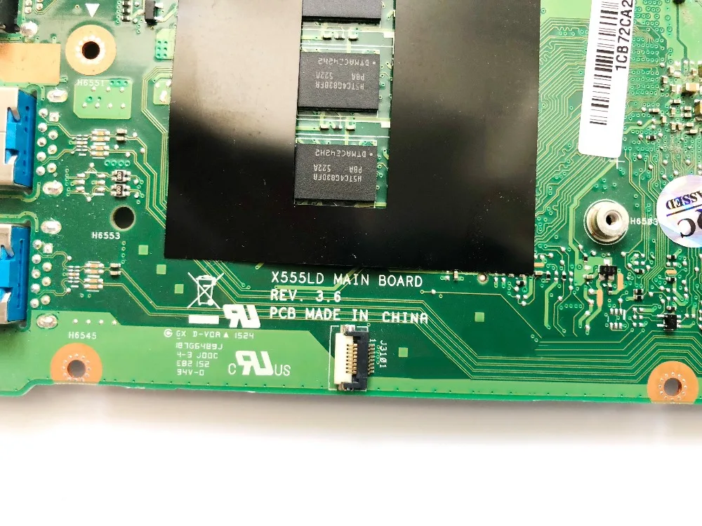  Original for ASUS X555LD X555LF laptop motherboard I3-5010U 4GB GF930M 2GB REV 3.6 tested good free