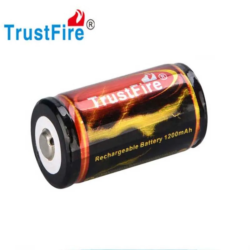 18350 1200mAh 3.7V Li-ion Rechargeable Battery with Protection PCB Power Source for LED Flashlight (1 pair)