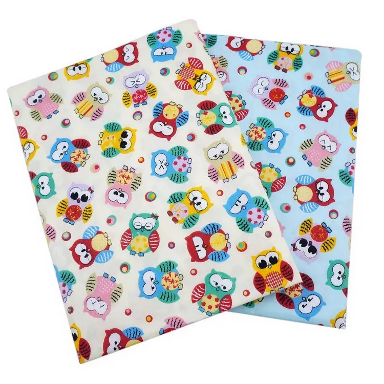 1 meter Lovely Owl Print 100 cotton baby's bedding fabric by meter