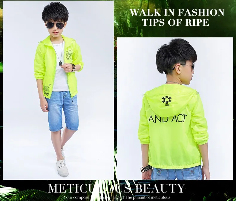 Одежда защищающая от солнца для мальчиков детское летнее тонкое пальто для школьников проветриваемая одежда