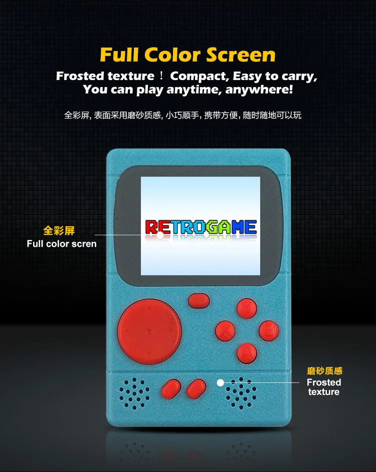 Impassalbe 8 бит мини портативная игровая консоль 198 игр Встроенный 1