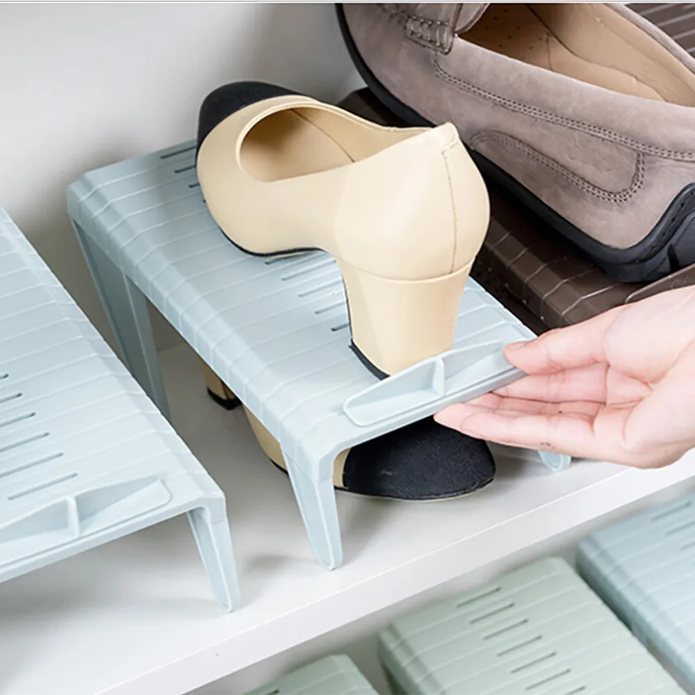 

Shoe cabinet Storage rack Multi-Colored Display Shoes storage Holder Space-Saving Double Plastic Rack Storage Organizer #5$
