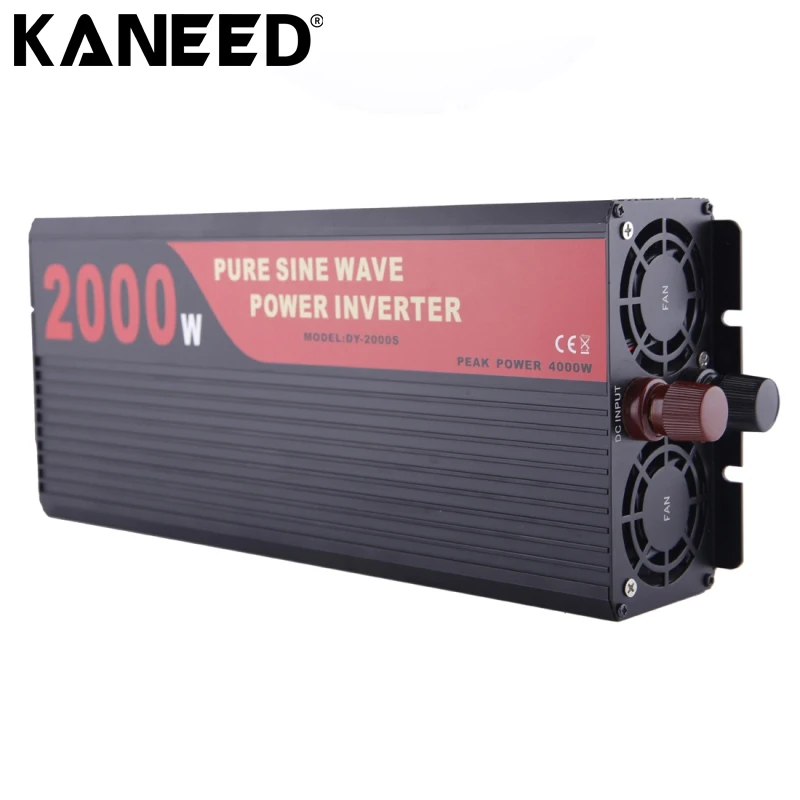 

KANEED Car Power Inverter Pure Sine Wave 2000W LED Indicator DC 24V to AC 220V Power Socket Overload Short-circuit Protect