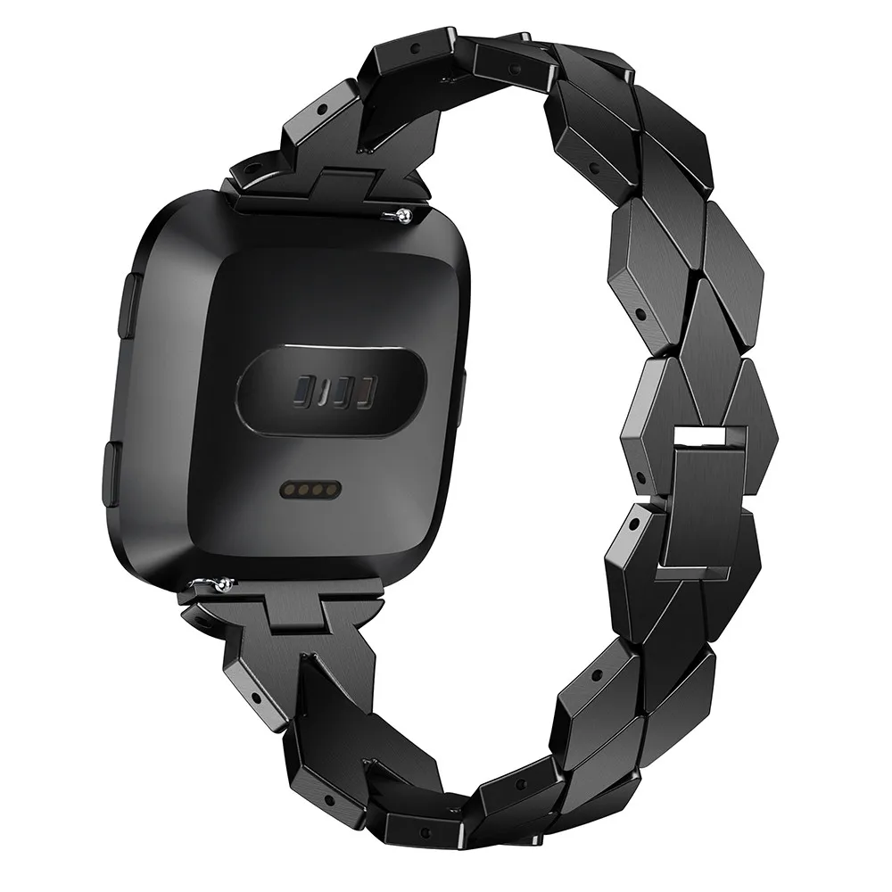 018 Для Fitbit Versa ремешки для умных часов Регулируемый ручной браслет Роскошный призматический стальной сменный ремешок для наручных часов Ремешок Браслет