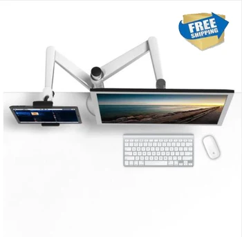 

Free Shipping OA-8Z Full Rotation Height Adjustable Double Arm 27inch Monitor Holder+Double Arm Tablet PC Stands 9-10inch