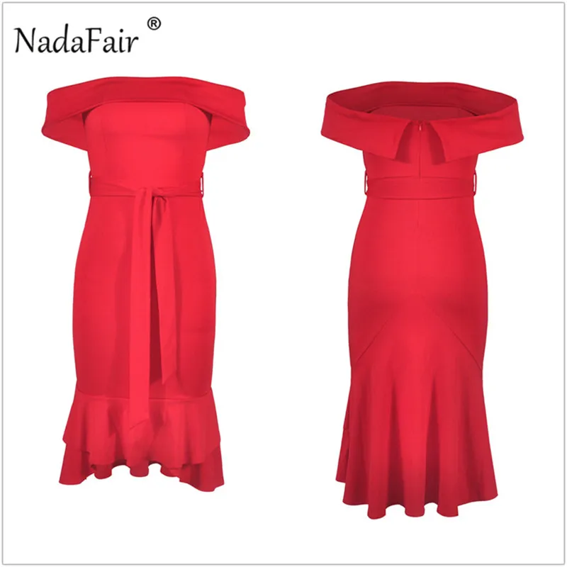 FSDA с открытыми плечами Ruched Bodycon Midi платье с оборками на шнуровке пояса Русалка летние вечерние платья
