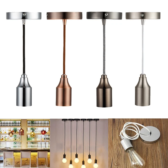 ceiling rose braided fabric flex pendant lamp holder light fitting