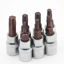 1 шт./лот отвертка бит 1/4 дюймов Торцевая головка шестигранный ключ трещетка торцевой гаечный ключ адаптер T10 T15 T20 T25 T27 T30 T40