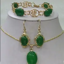 Красивая Зеленая жемчужина браслет, серьги, ожерелье кулон кварц с тонким покрытием Свадебные широкие часы крылья королева